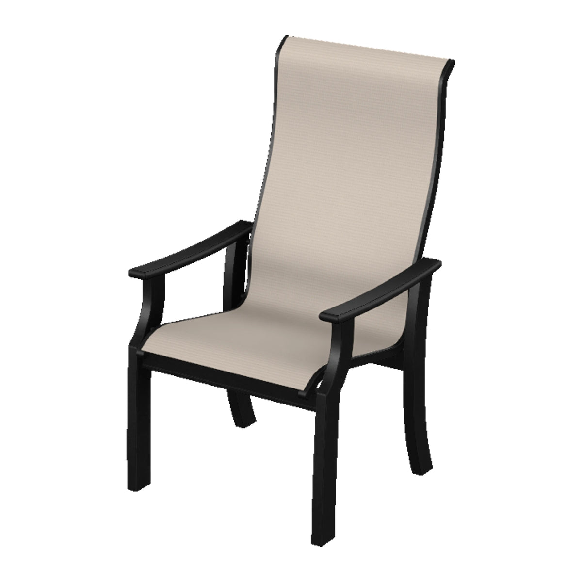 St. Catherine Sling Supreme Height Armchair — Black MGP / Match Finish