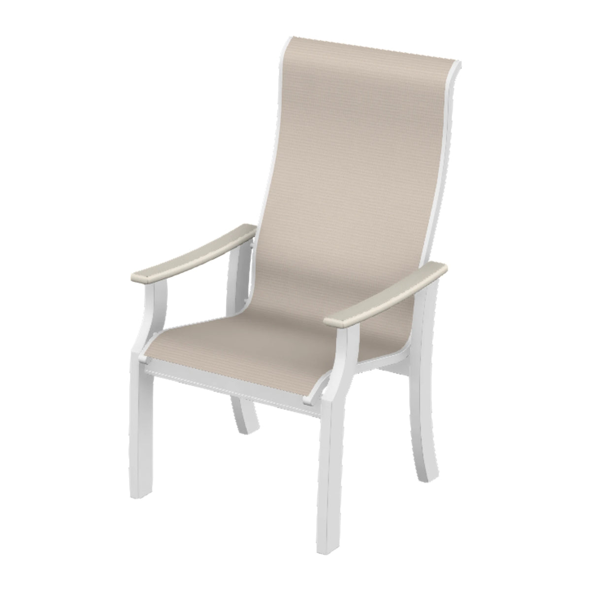 St. Catherine Sling Supreme Height Armchair — Snow MGP / Laguna Accents