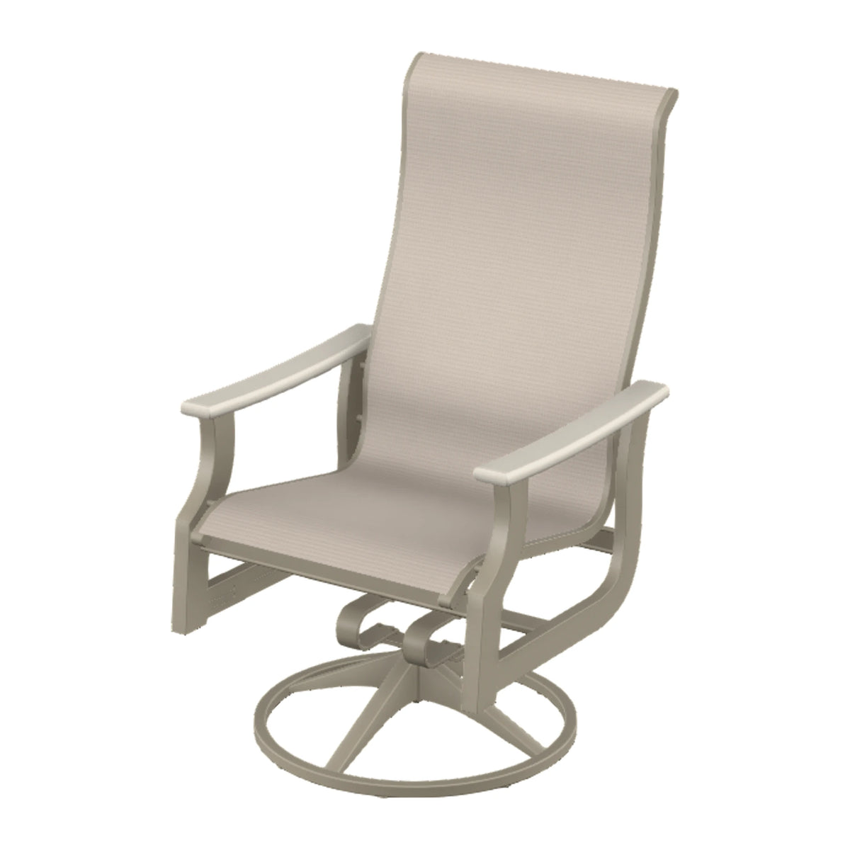 St. Catherine Sling Supreme Height Swivel Rocker — Storm MGP / Laguna Accents