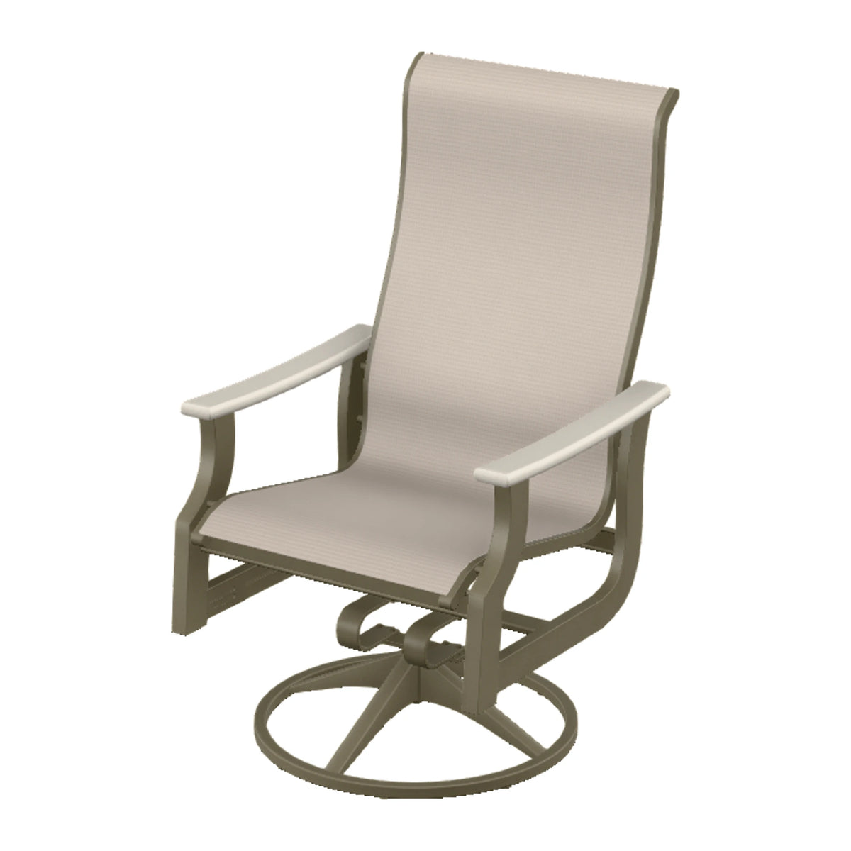 St. Catherine Sling Supreme Height Swivel Rocker — Beachwood MGP / Laguna Accents