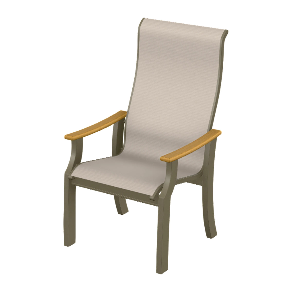 St. Catherine Sling Supreme Height Armchair — Beachwood MGP / Teak Accents