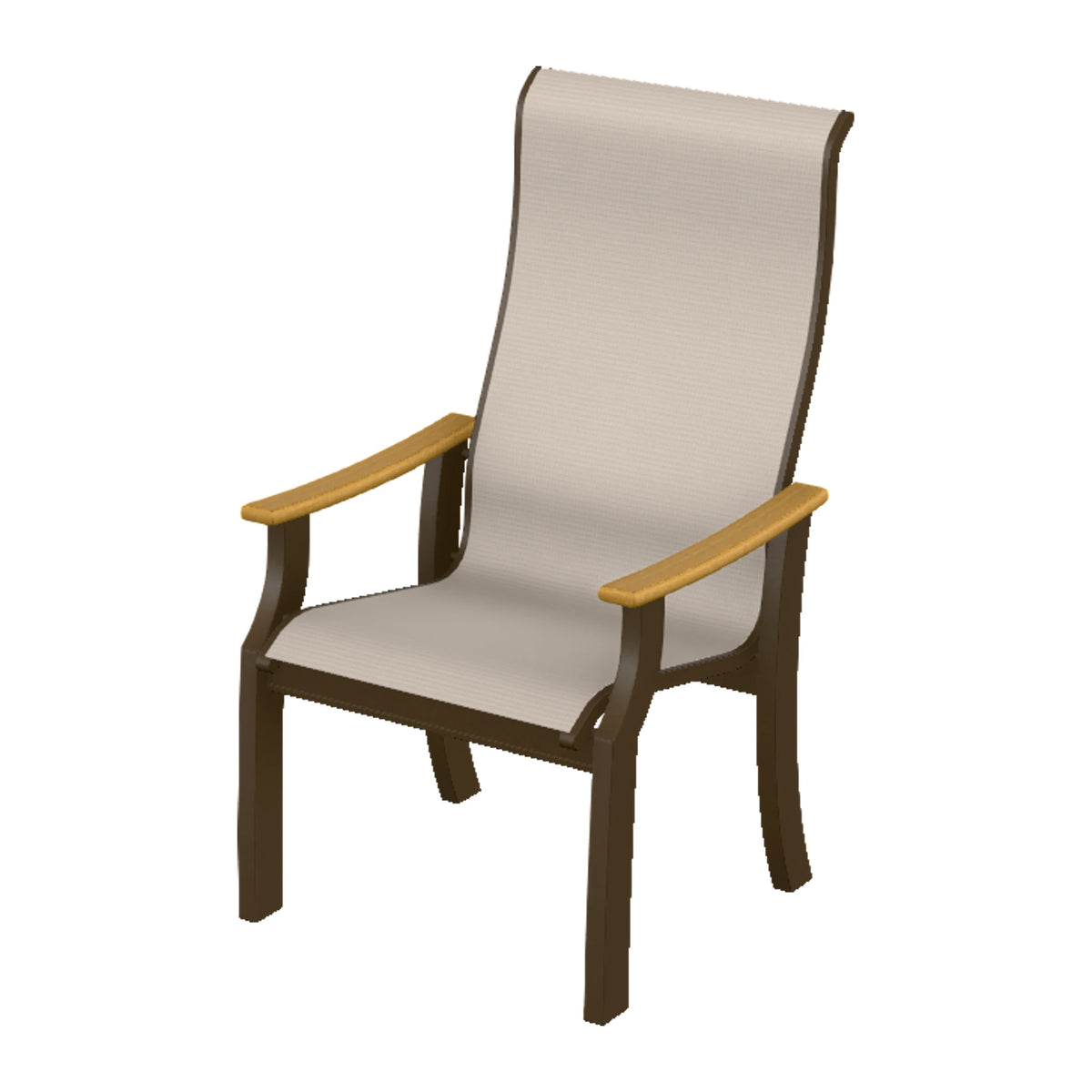 St. Catherine Sling Supreme Height Armchair — Kona MGP / Teak Accents