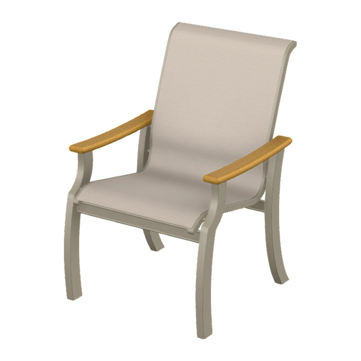 St. Catherine Sling Armchair — Storm MGP / Teak Accents