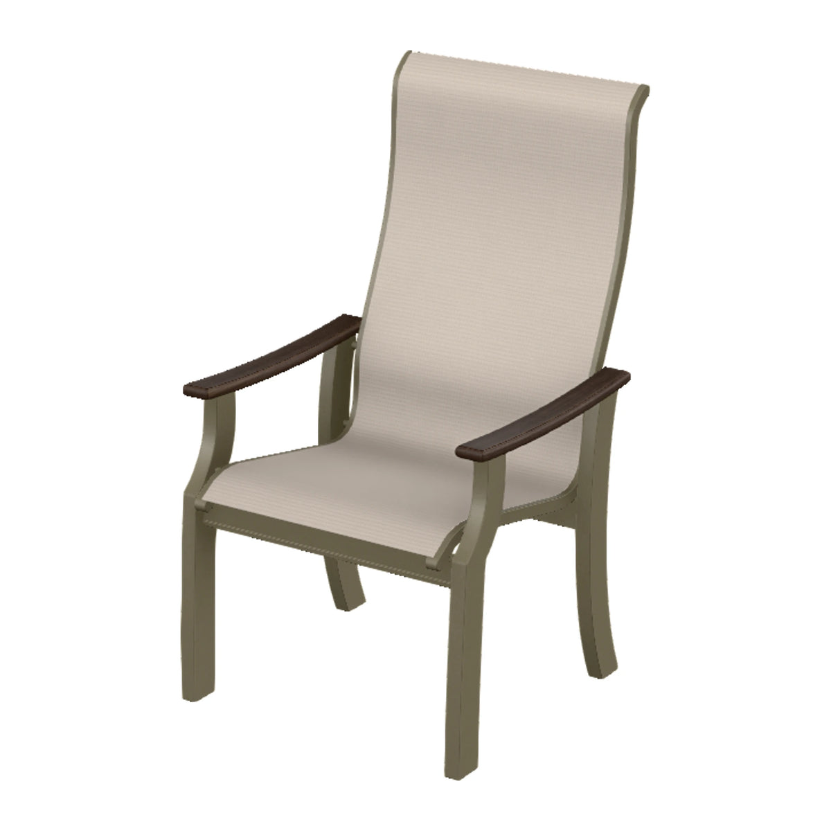 St. Catherine Sling Supreme Height Armchair — Beachwood MGP / Chestnut Accents