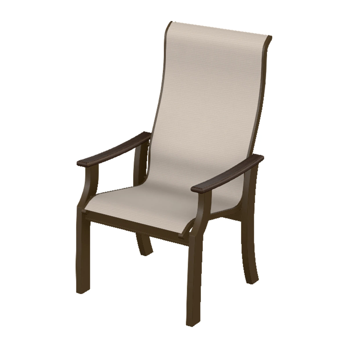 St. Catherine Sling Supreme Height Armchair — Kona MGP / Chestnut Accents