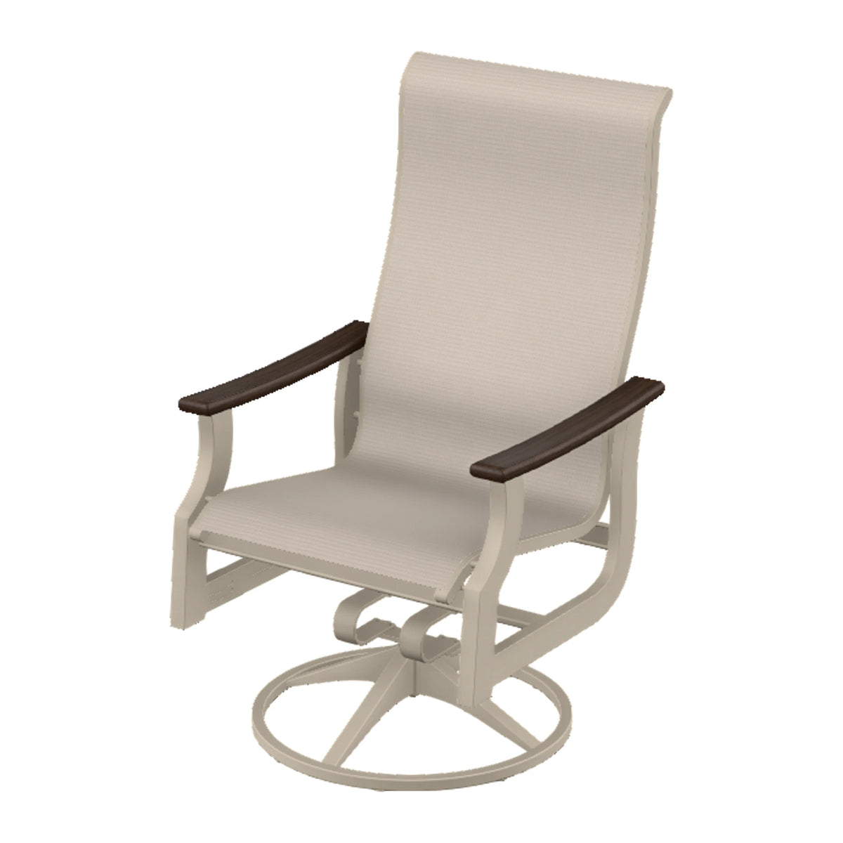 St. Catherine Sling Supreme Height Swivel Rocker — Desert Sand MGP / Chestnut Accents