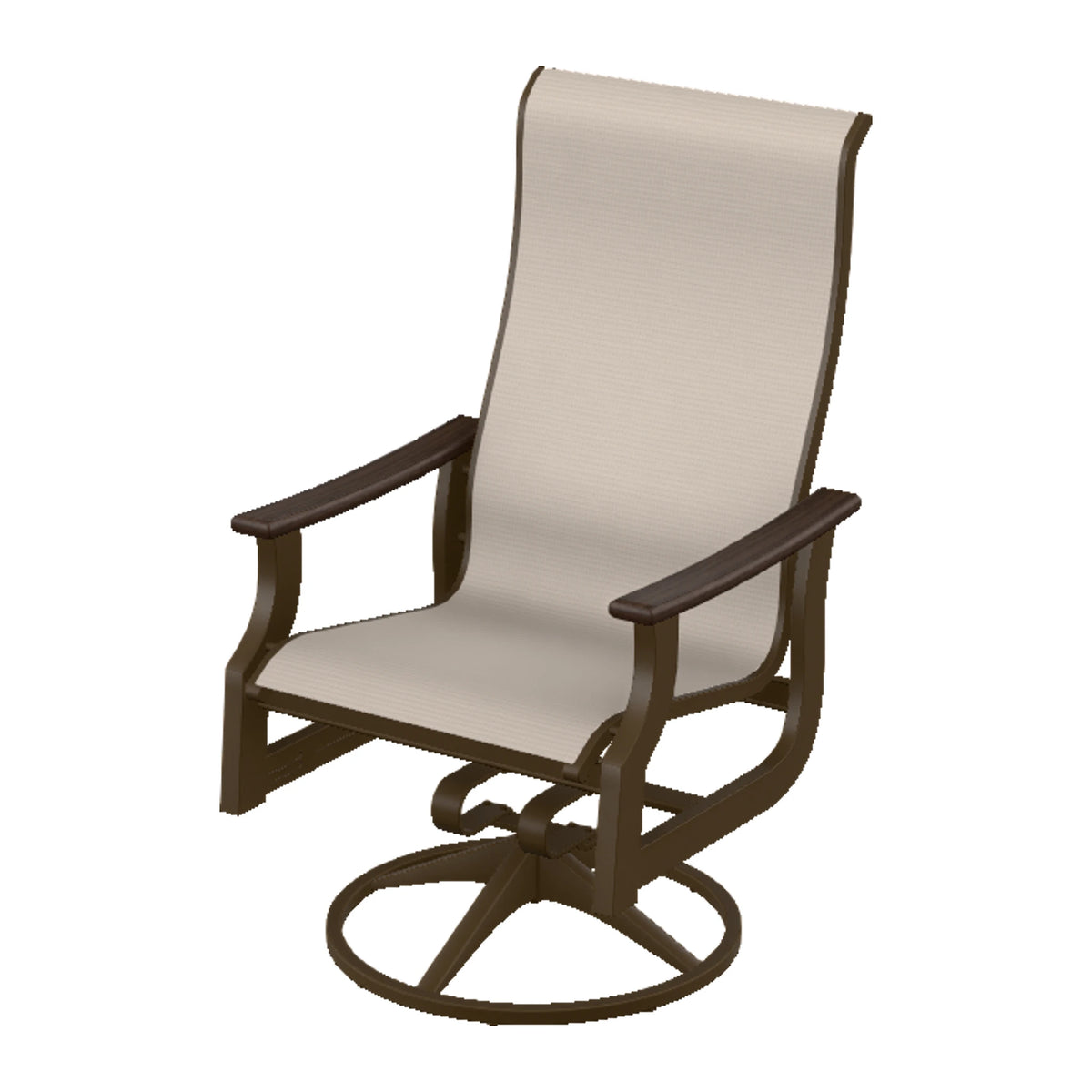 St. Catherine Sling Supreme Height Swivel Rocker — Kona MGP / Chestnut Accents