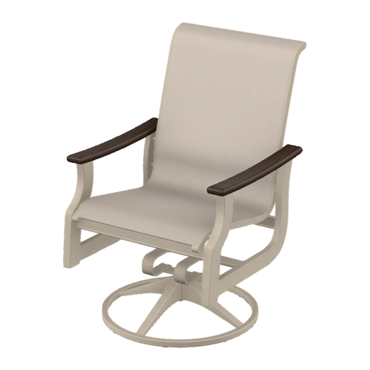 St. Catherine Sling Swivel Rocker — Desert Sand MGP / Chestnut Accents
