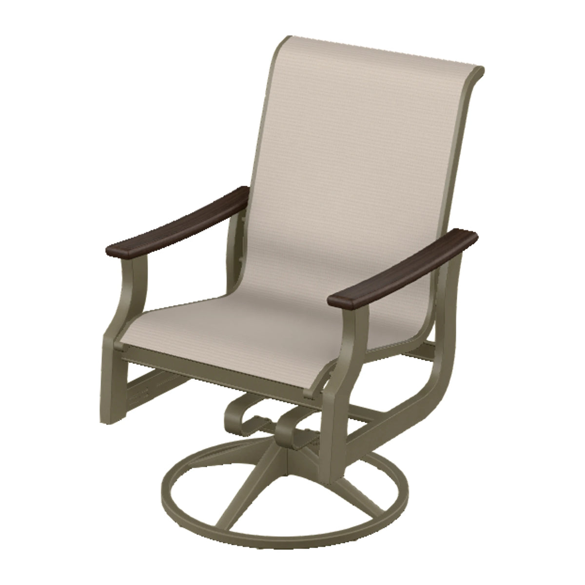 St. Catherine Sling Swivel Rocker — Beachwood MGP / Chestnut Accents