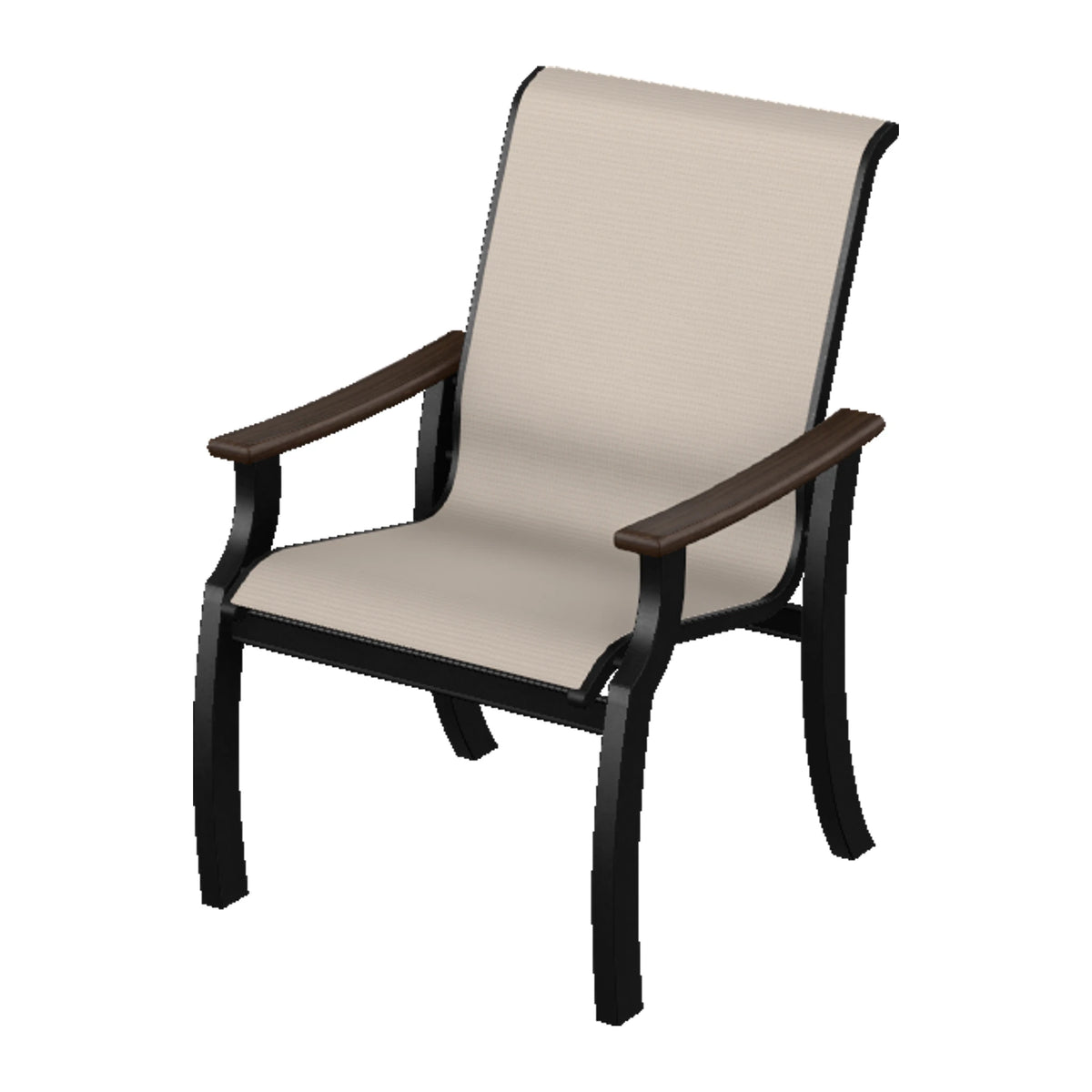 St. Catherine Sling Armchair — Black MGP / Chestnut Accents
