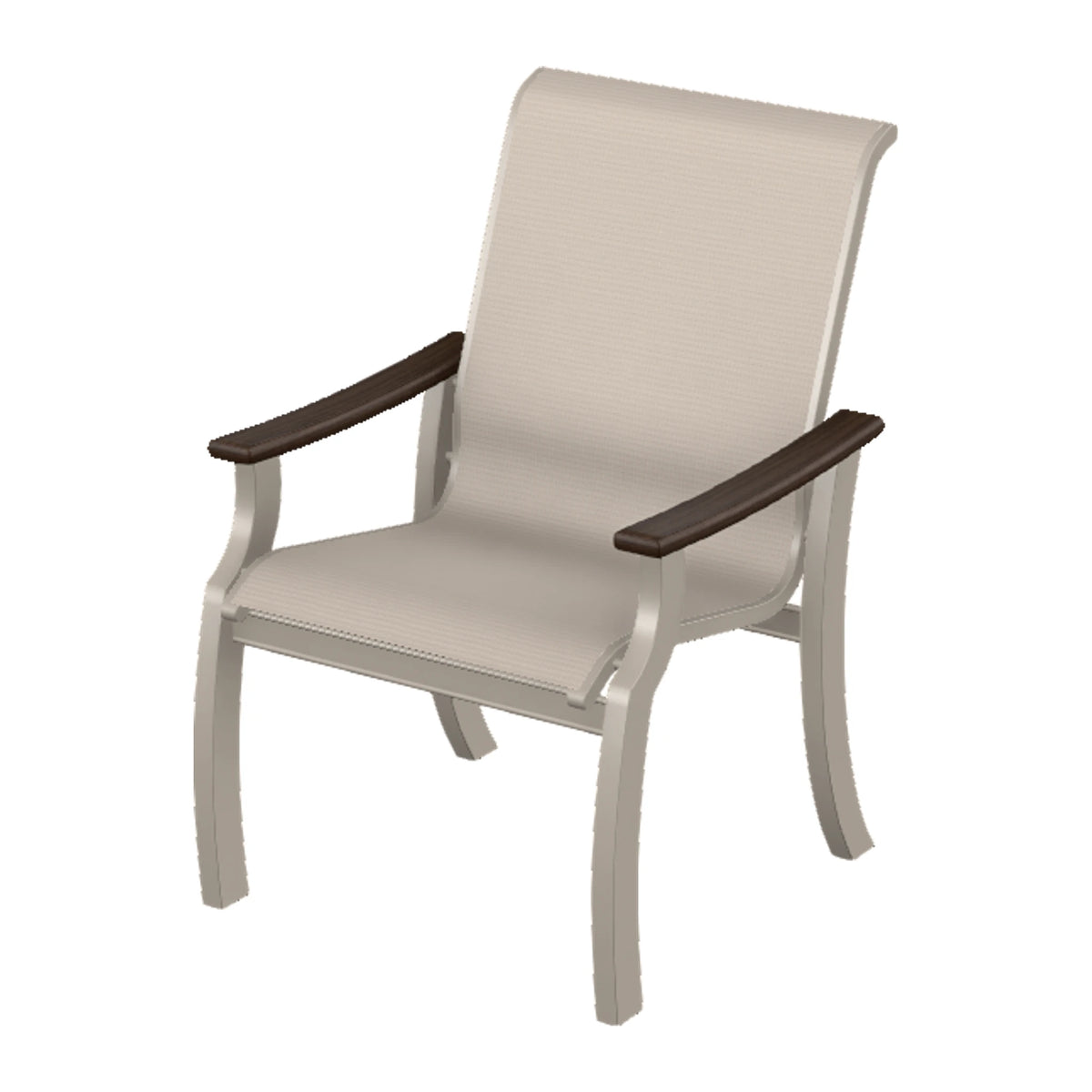 St. Catherine Sling Armchair — Warm Grey MGP / Chestnut Accents