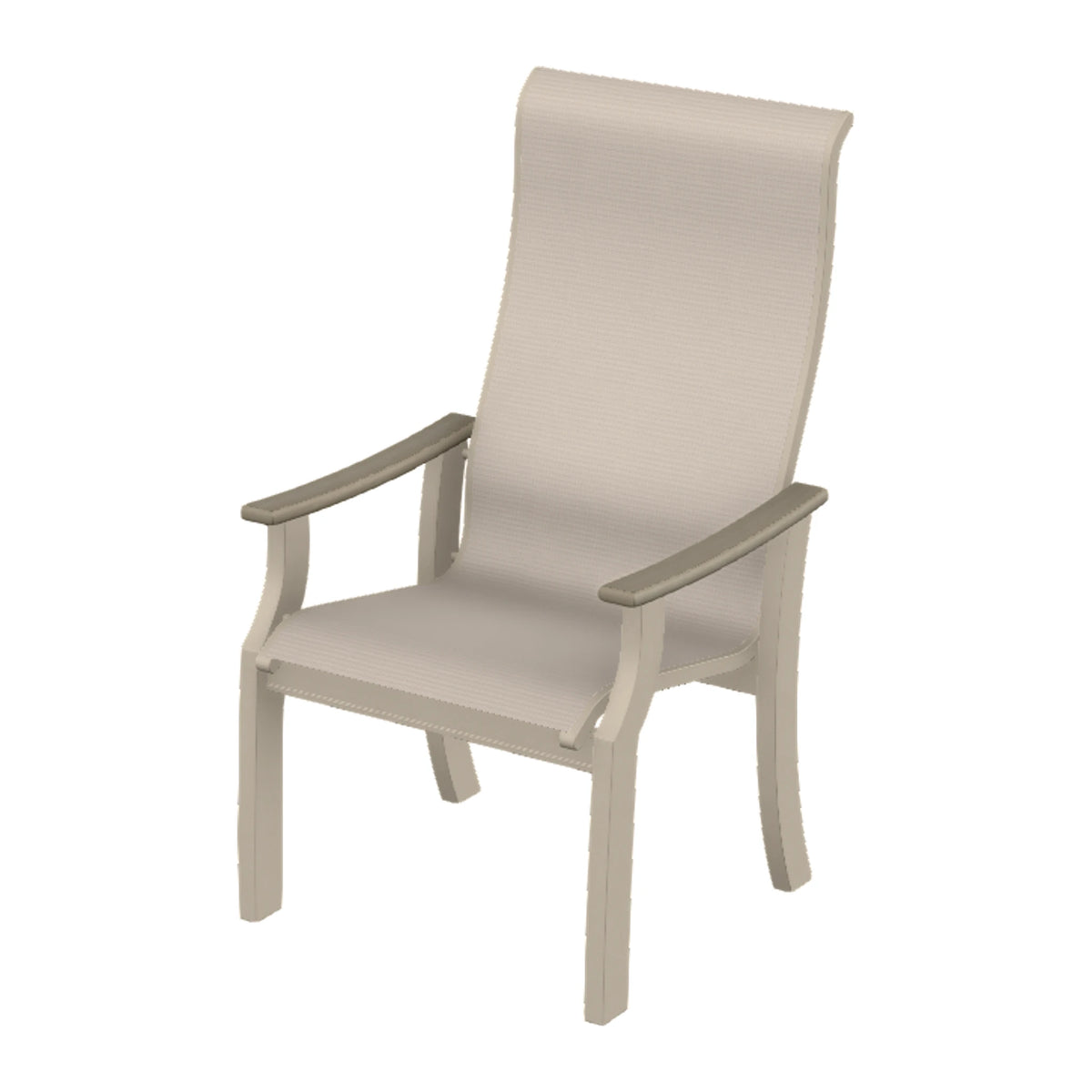 St. Catherine Sling Supreme Height Armchair — Desert Sand MGP / Weathered Wood Accent