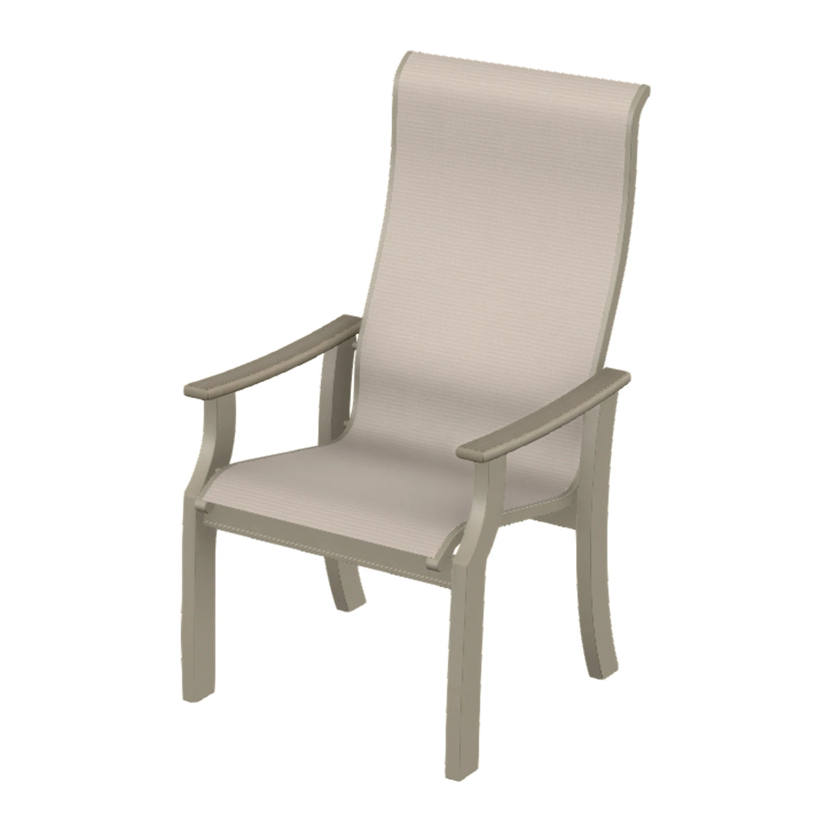 St. Catherine Sling Supreme Height Armchair — Storm MGP / Weathered Wood Accent