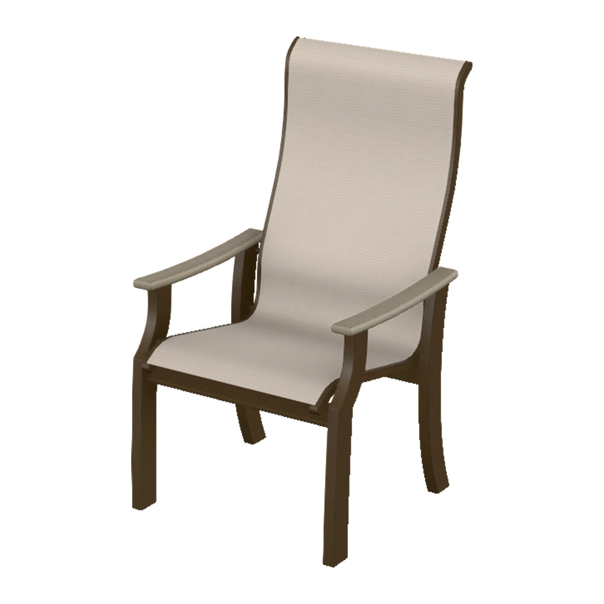 St. Catherine Sling Supreme Height Armchair — Kona MGP / Weathered Wood Accent