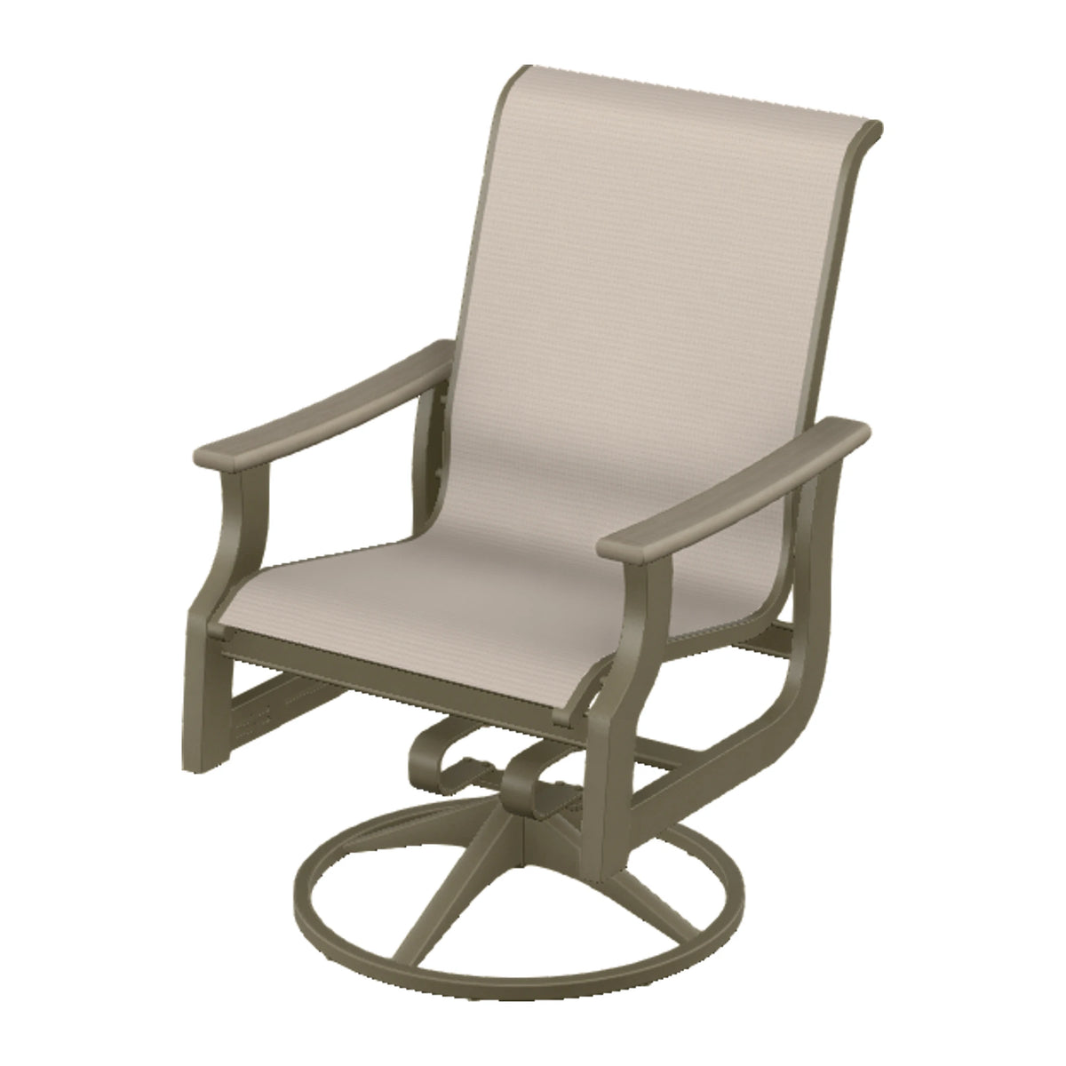 St. Catherine Sling Swivel Rocker — Beachwood MGP / Weathered Wood Accent