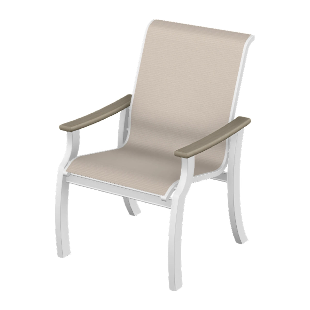 St. Catherine Sling Armchair — Snow MGP / Weathered Wood Accent