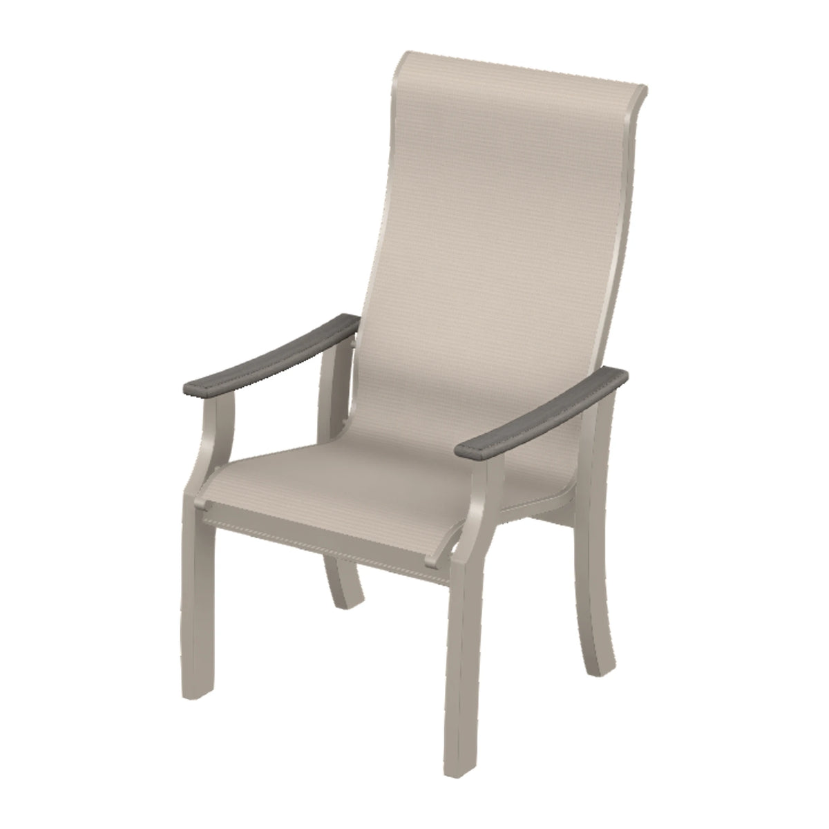 St. Catherine Sling Supreme Height Armchair — Warm Grey MGP / Boardwalk Accents