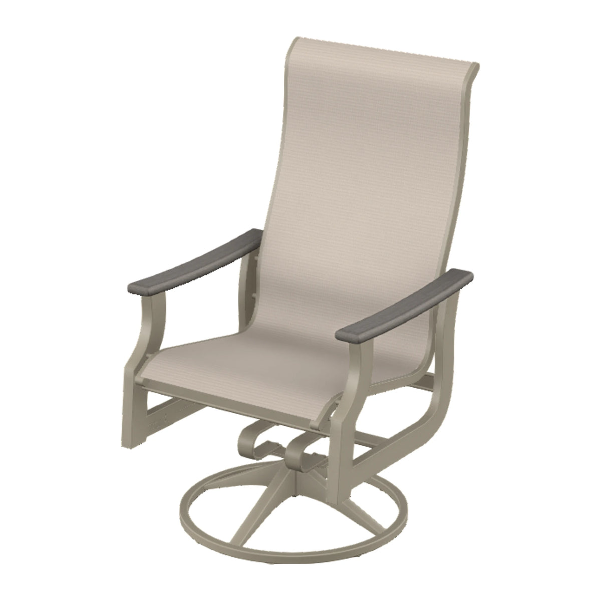 St. Catherine Sling Supreme Height Swivel Rocker — Storm MGP / Boardwalk Accents