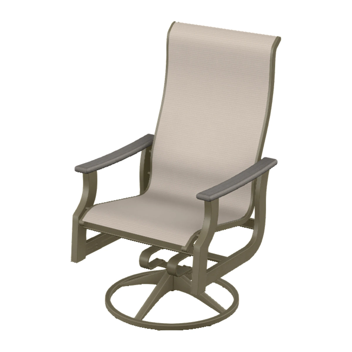 St. Catherine Sling Supreme Height Swivel Rocker — Beachwood MGP / Boardwalk Accents