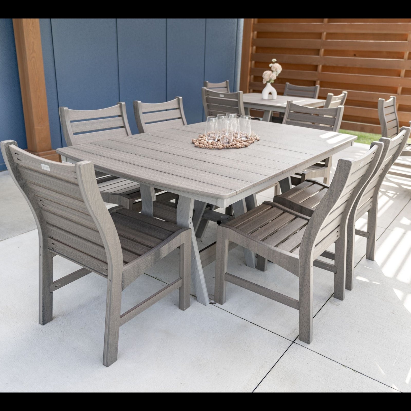 Berlin Gardens Harbor 44" x 72" Rectangular Dining Table and Bristol Chair Set