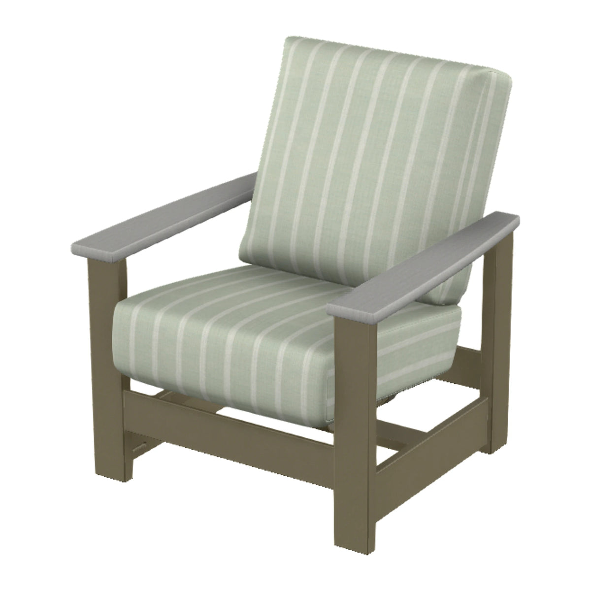 Leeward Cushion Armchair w/ Hidden Motion — Beachwood MGP / Cape Grey Accents