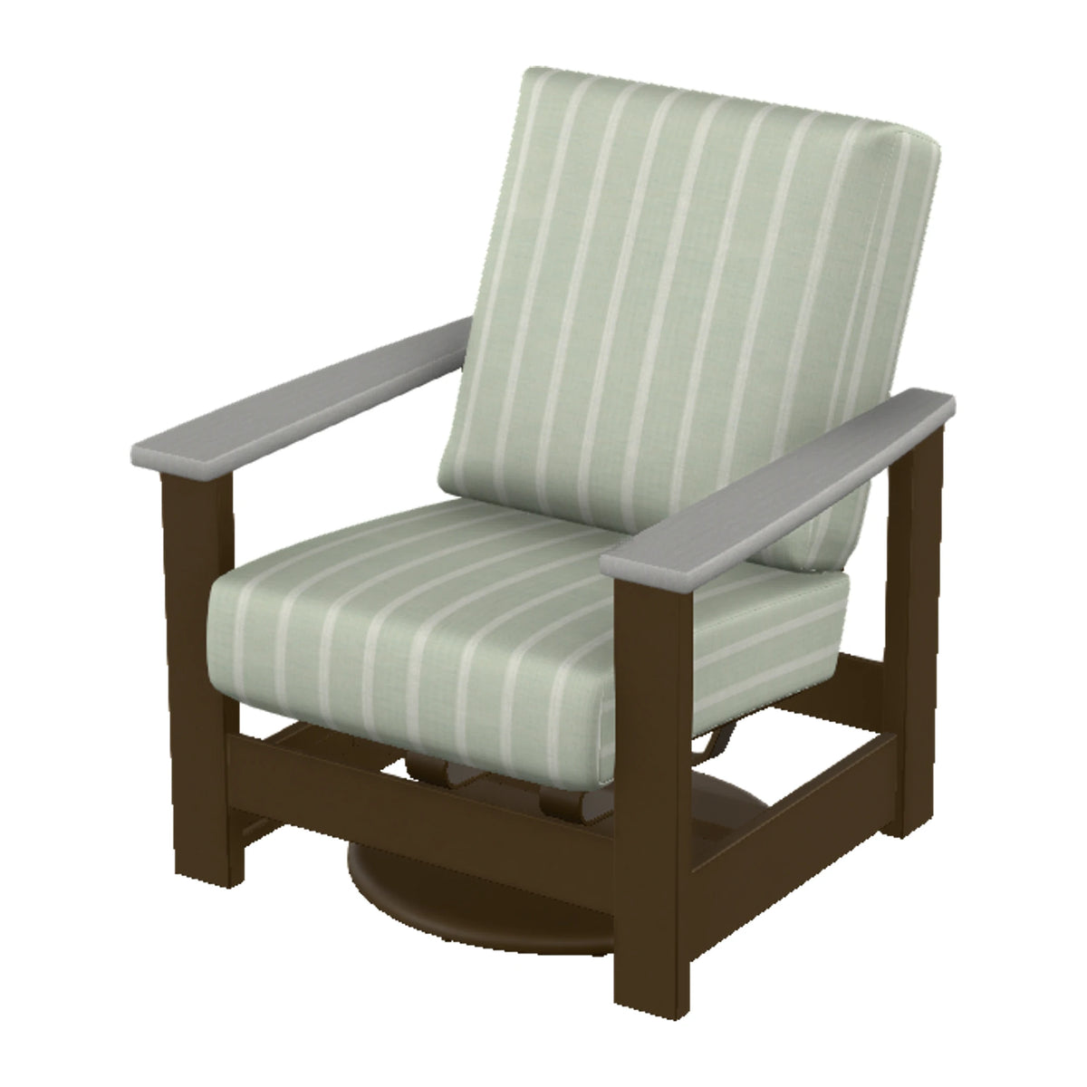 Leeward Cushion Swivel Rocker w/ Hidden Motion — Kona MGP / Cape Grey Accents