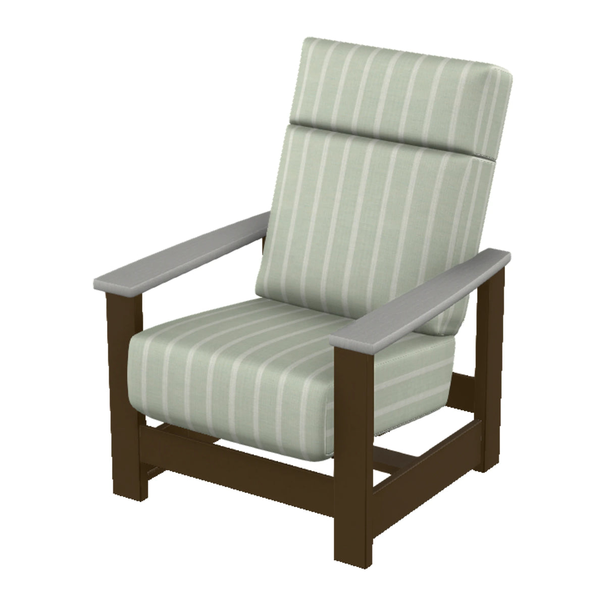 Leeward Cushion Supreme Armchair w/ Hidden Motion — Kona MGP / Cape Grey Accents