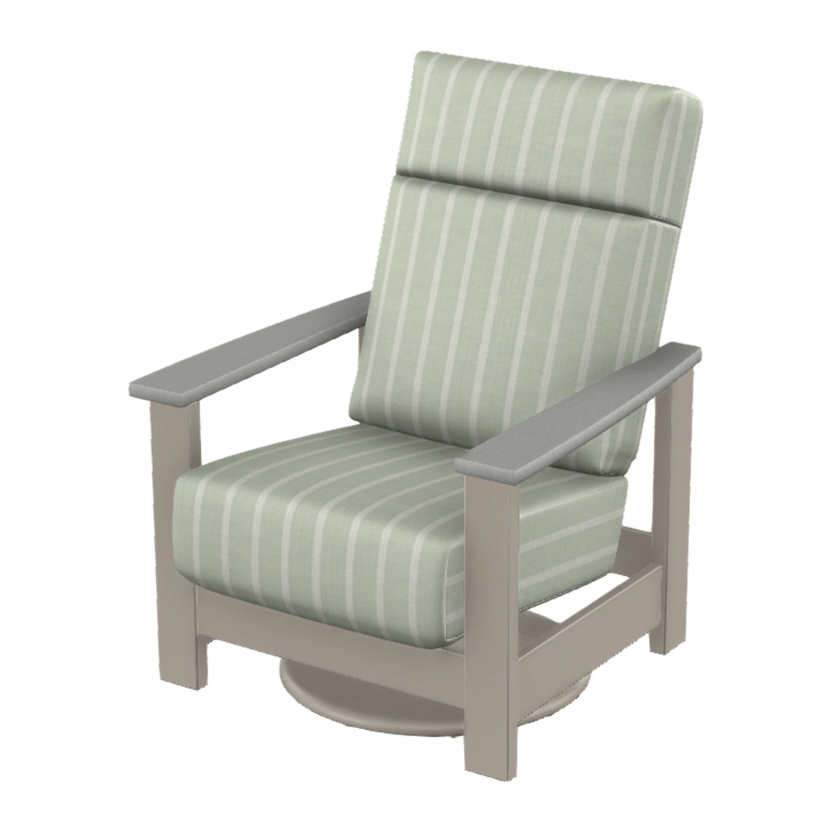 Leeward Cushion Supreme Swivel Rocker — Warm Grey MGP / Cape Grey Accents