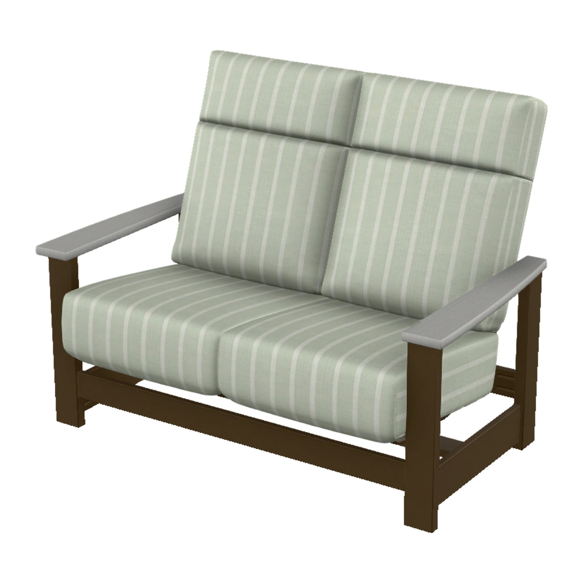 Leeward Cushion Supreme Loveseat w/ Hidden Motion — Kona MGP / Cape Grey Accents