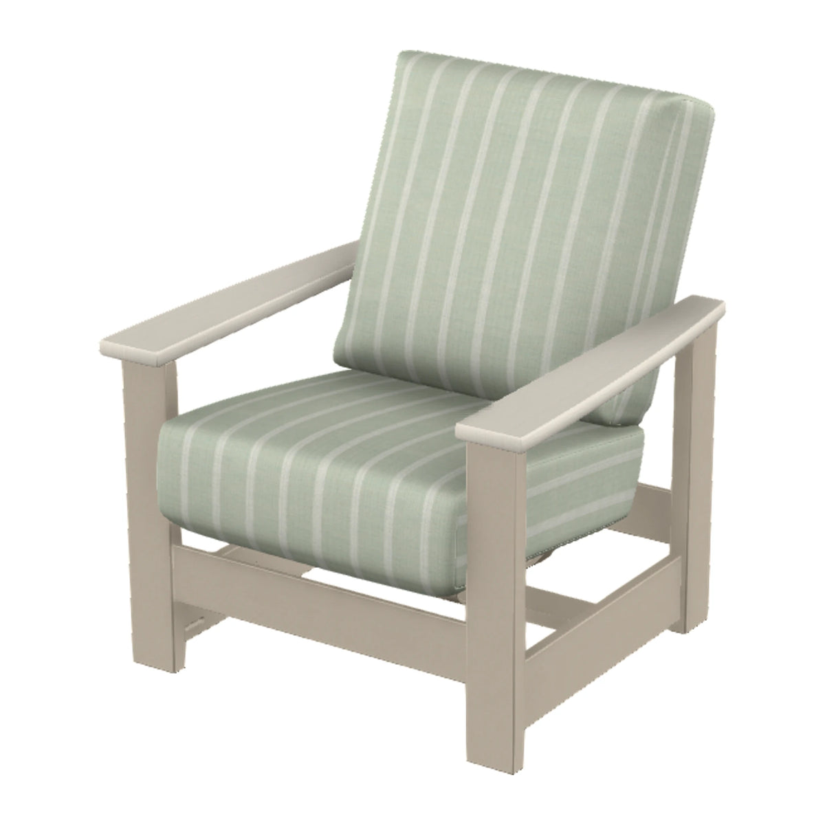 Leeward Cushion Armchair w/ Hidden Motion — Desert Sand MGP / Laguna Accents
