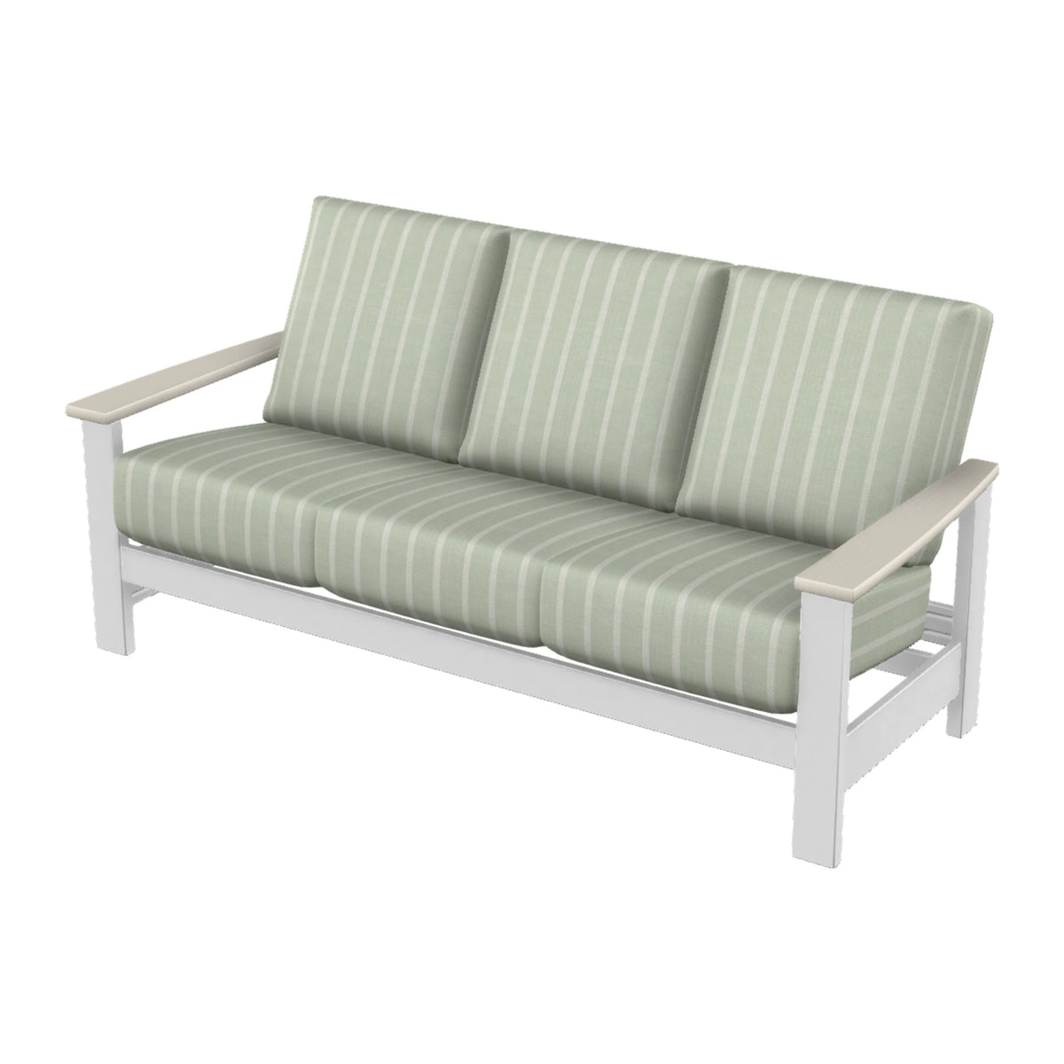 Leeward Cushion Sofa — Snow MGP / Laguna Accents