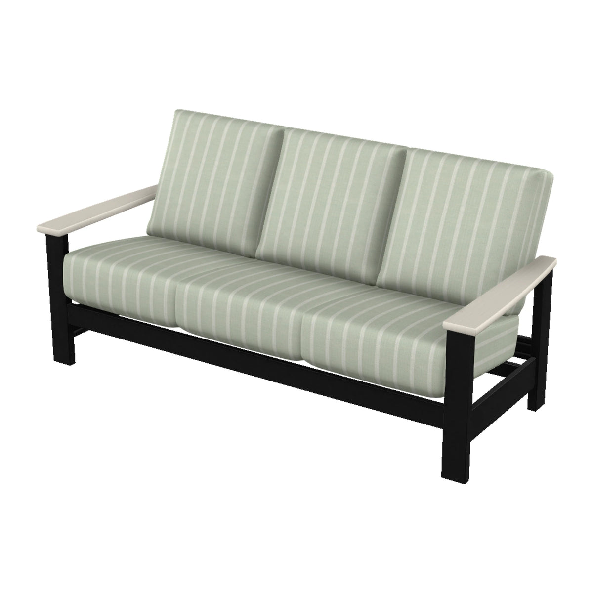 Leeward Cushion Sofa — Black MGP / Laguna Accents