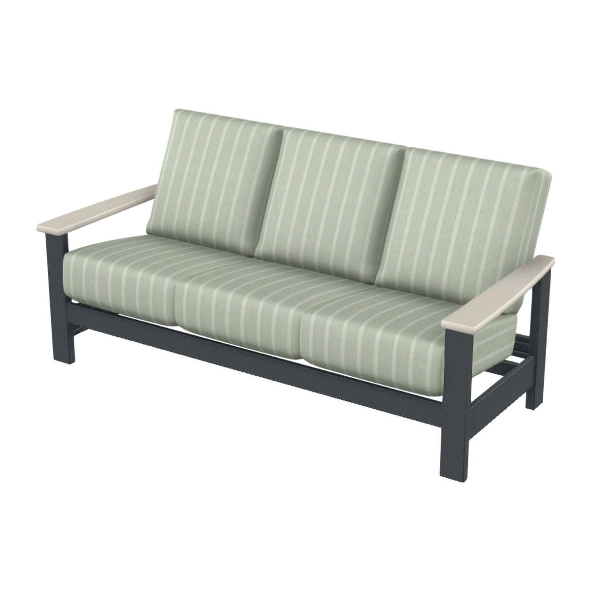 Leeward Cushion Sofa — Classic Graphite MGP / Laguna Accents
