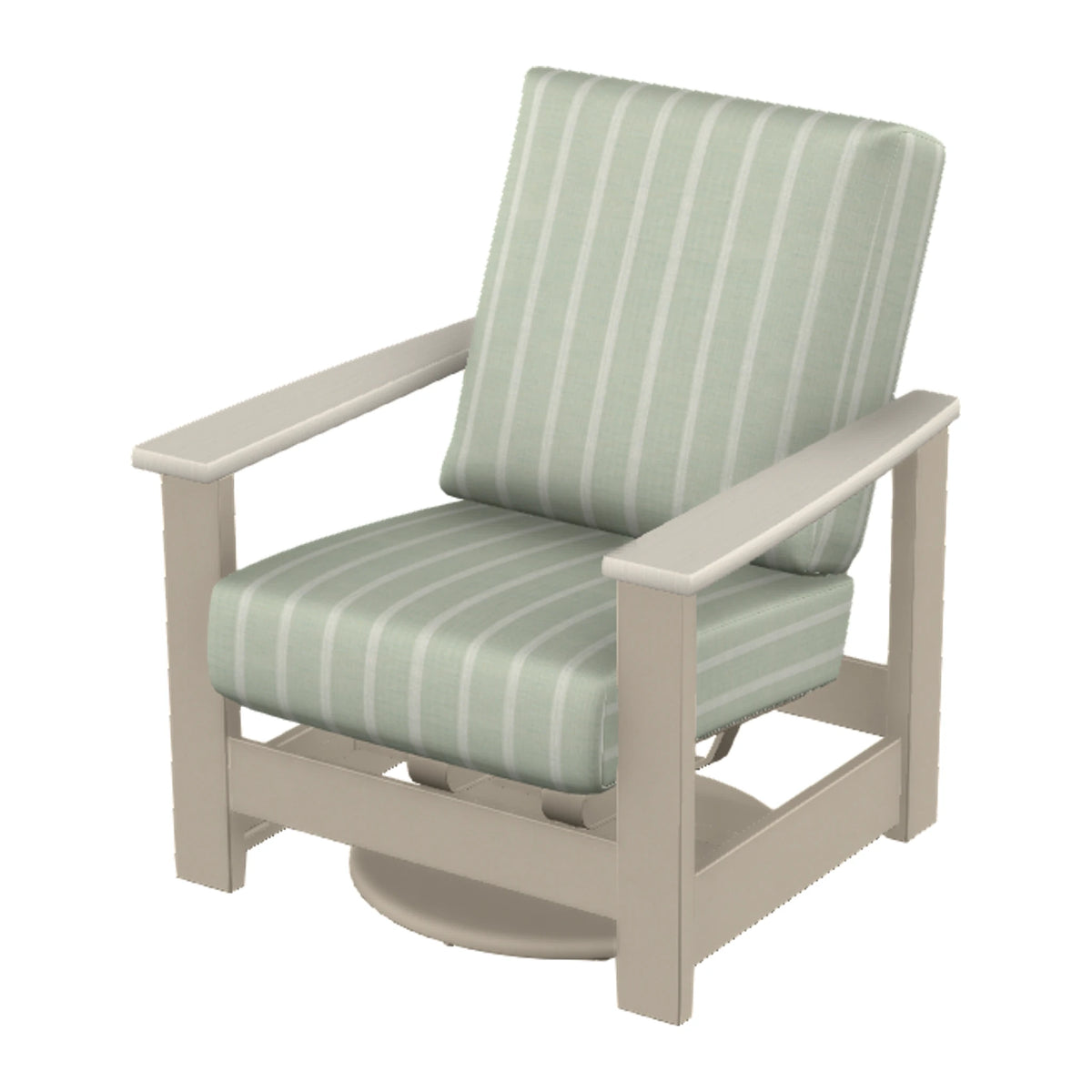 Leeward Cushion Swivel Rocker w/ Hidden Motion — Desert Sand MGP / Laguna Accents