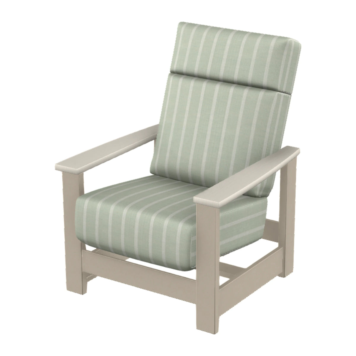 Leeward Cushion Supreme Armchair w/ Hidden Motion — Desert Sand MGP / Laguna Accents