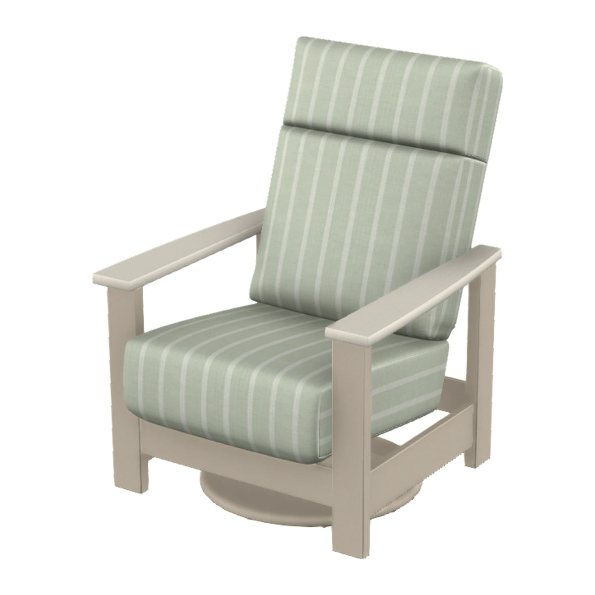 Leeward Cushion Supreme Swivel Rocker — Desert Sand MGP / Laguna Accents