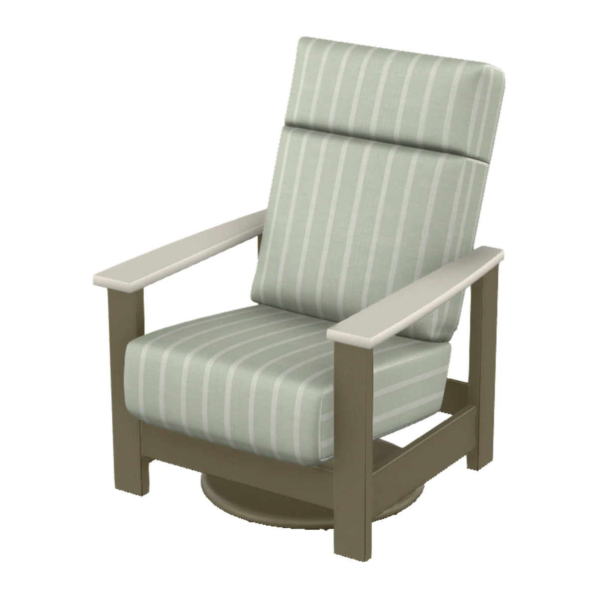 Leeward Cushion Supreme Swivel Rocker — Beachwood MGP / Laguna Accents