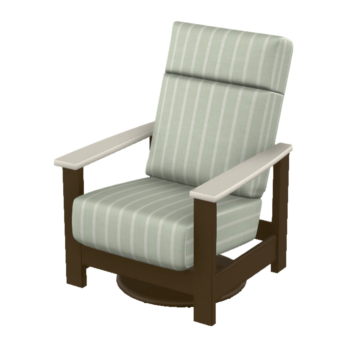 Leeward Cushion Supreme Swivel Rocker — Kona MGP / Laguna Accents