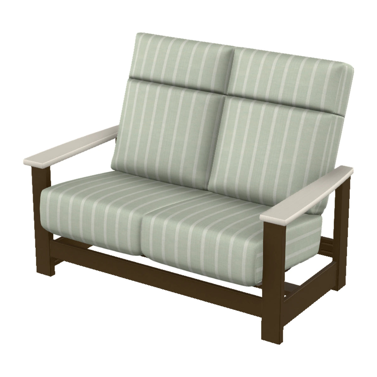 Leeward Cushion Supreme Loveseat w/ Hidden Motion — Kona MGP / Laguna Accents