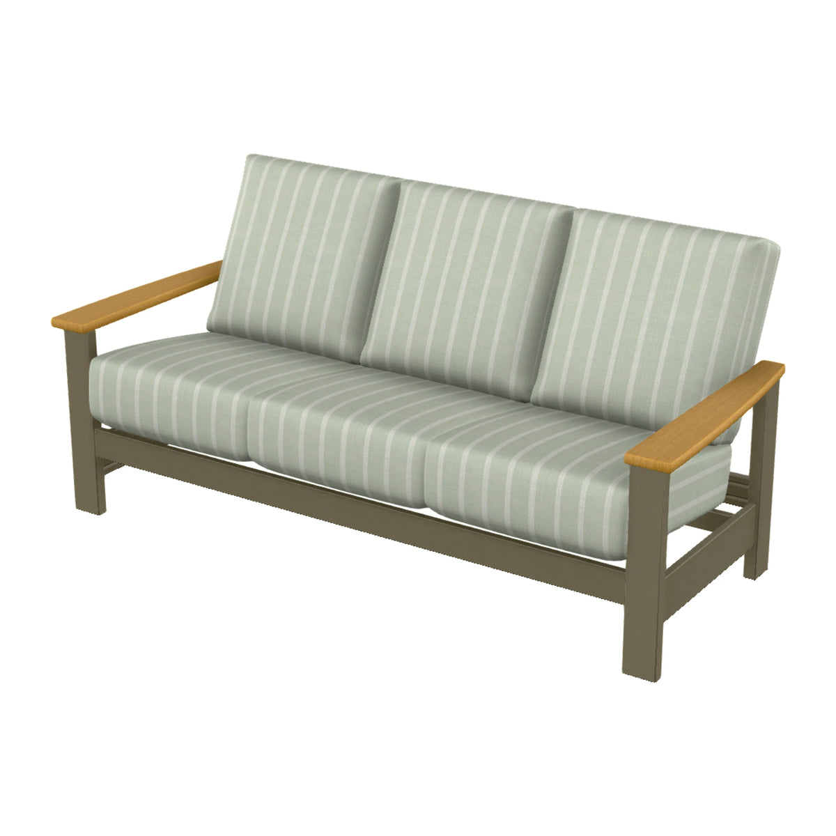 Leeward Cushion Sofa — Beachwood MGP / Teak Accents