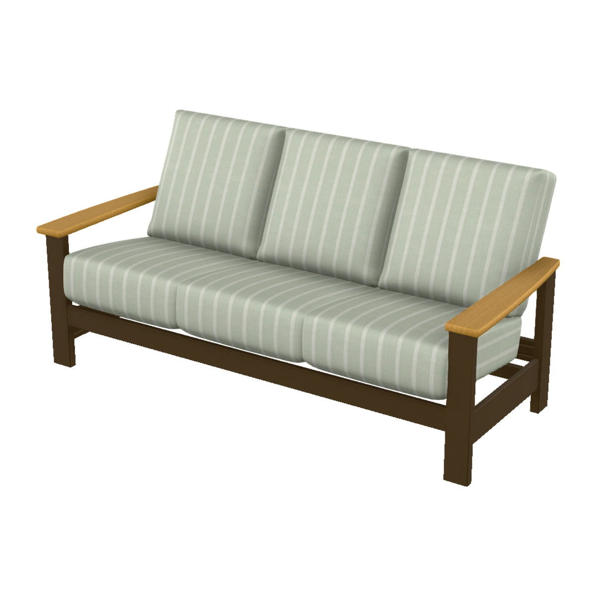 Leeward Cushion Sofa — Kona MGP / Teak Accents