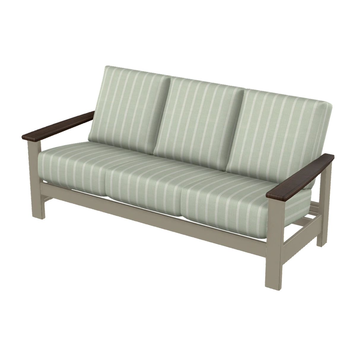 Leeward Cushion Sofa — Storm MGP / Chestnut Accents