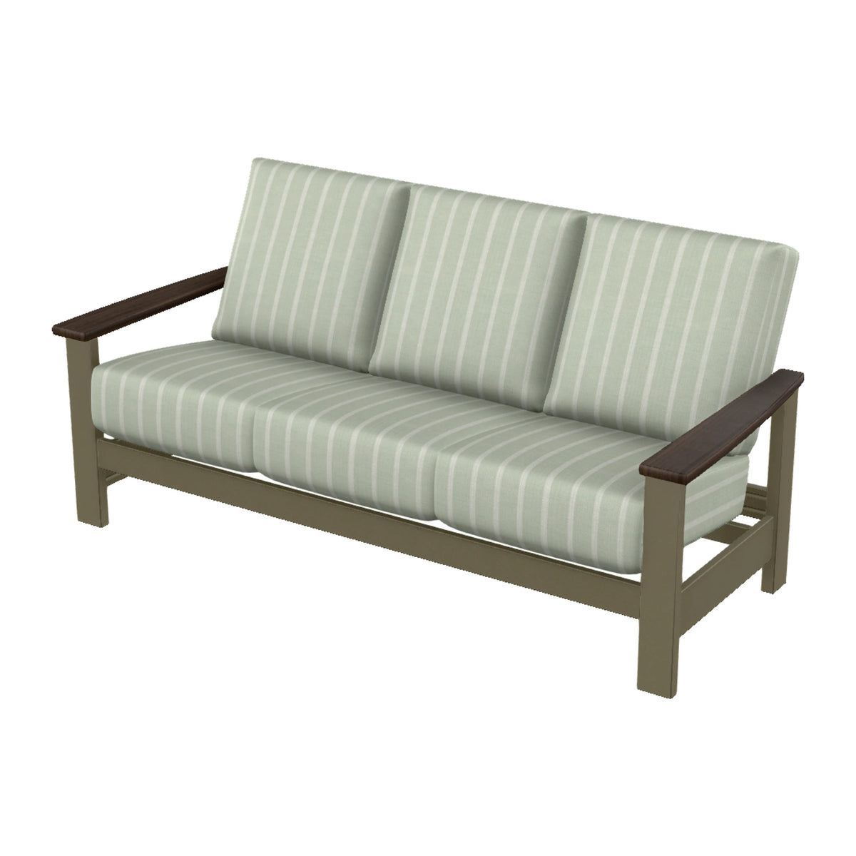 Leeward Cushion Sofa — Beachwood MGP / Chestnut Accents