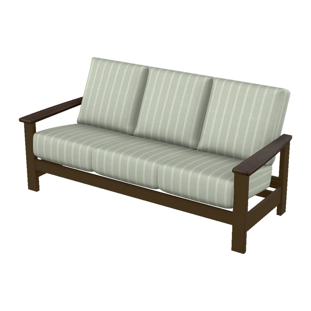 Leeward Cushion Sofa — Kona MGP / Chestnut Accents