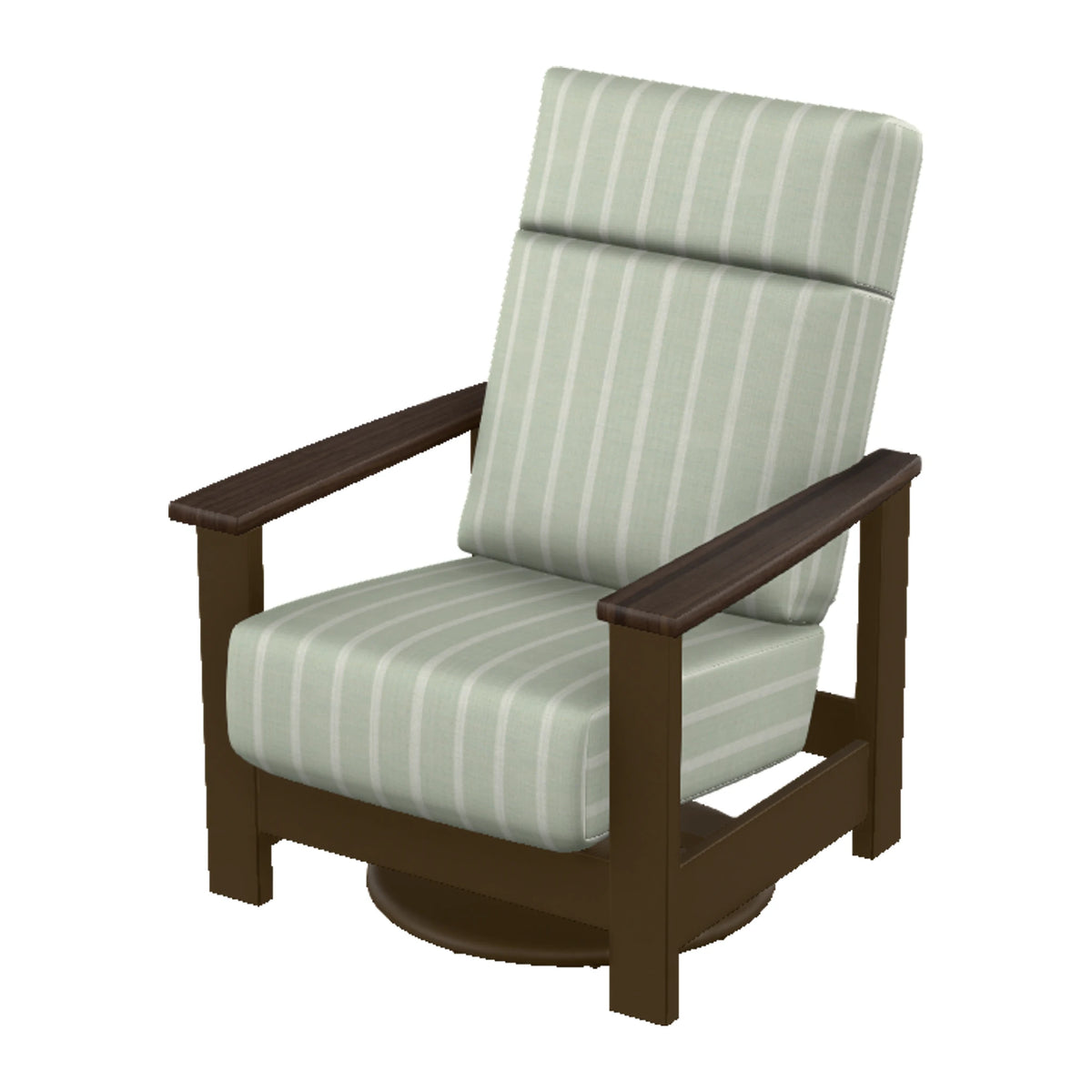 Leeward Cushion Supreme Swivel Rocker — Kona MGP / Chestnut Accents