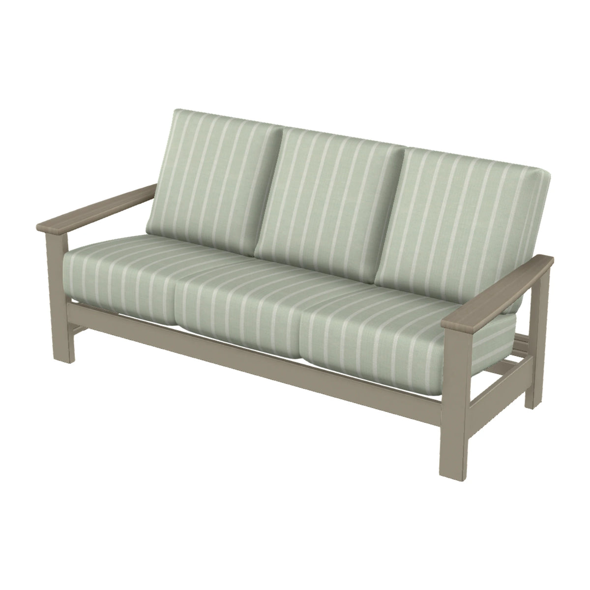 Leeward Cushion Sofa — Storm MGP / Weathered Wood Accent