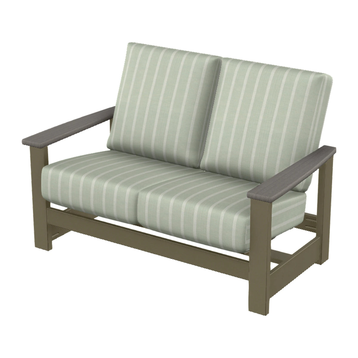 Leeward Cushion Loveseat w/ Hidden Motion — Beachwood MGP / Boardwalk Accents