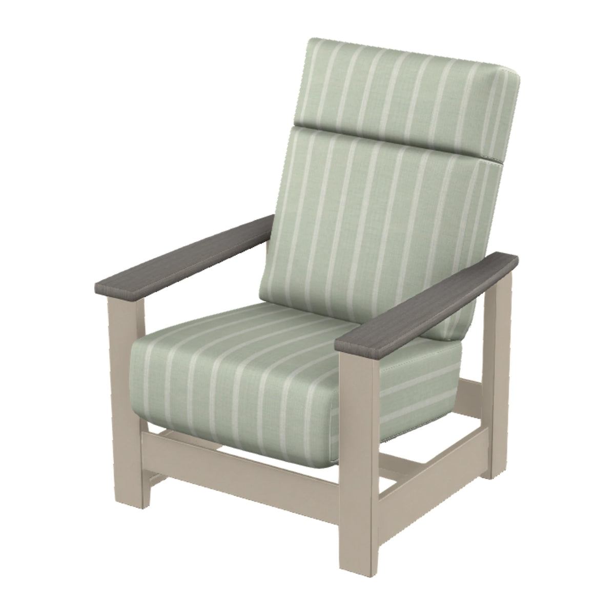 Leeward Cushion Supreme Armchair w/ Hidden Motion — Desert Sand MGP / Boardwalk Accents