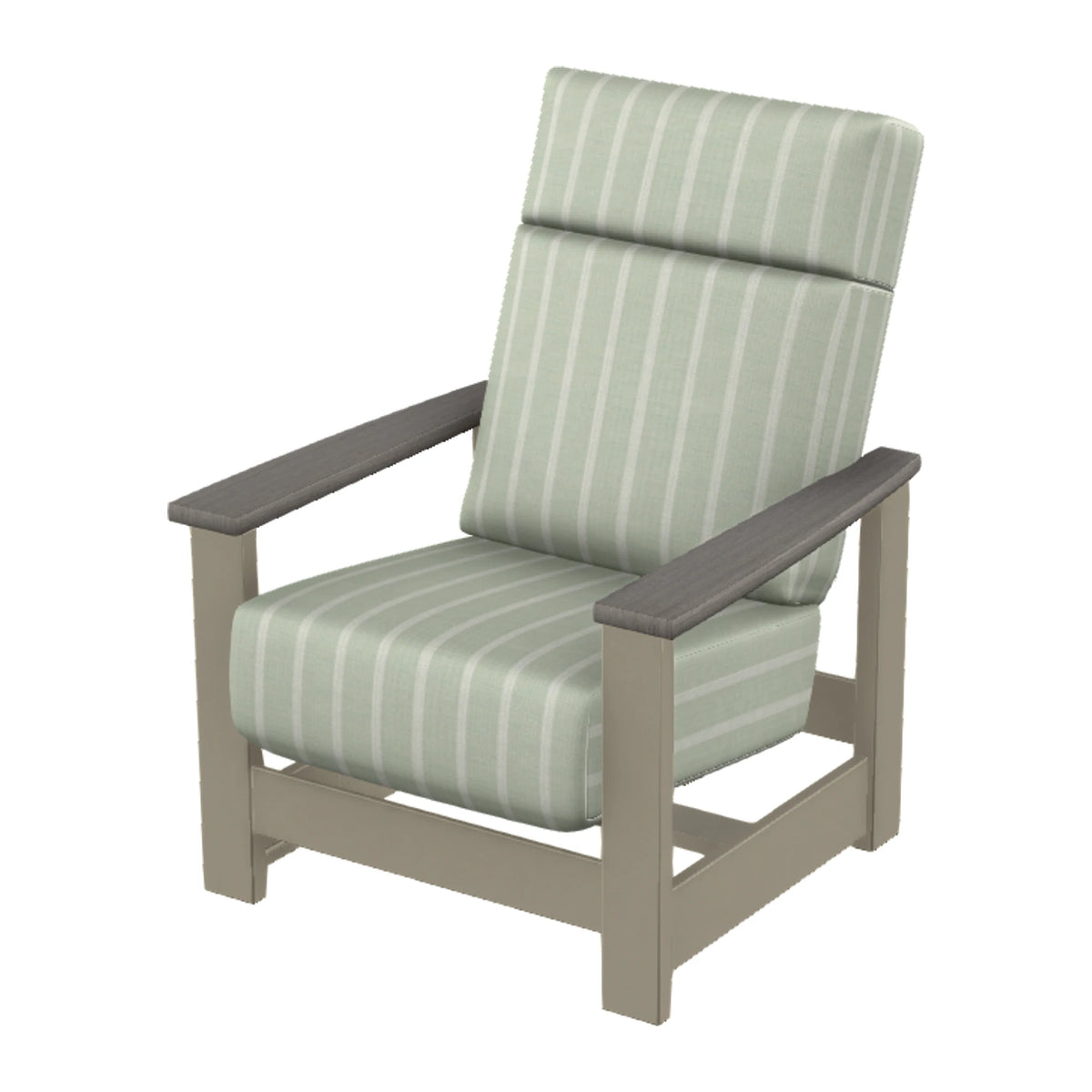 Leeward Cushion Supreme Armchair w/ Hidden Motion — Storm MGP / Boardwalk Accents