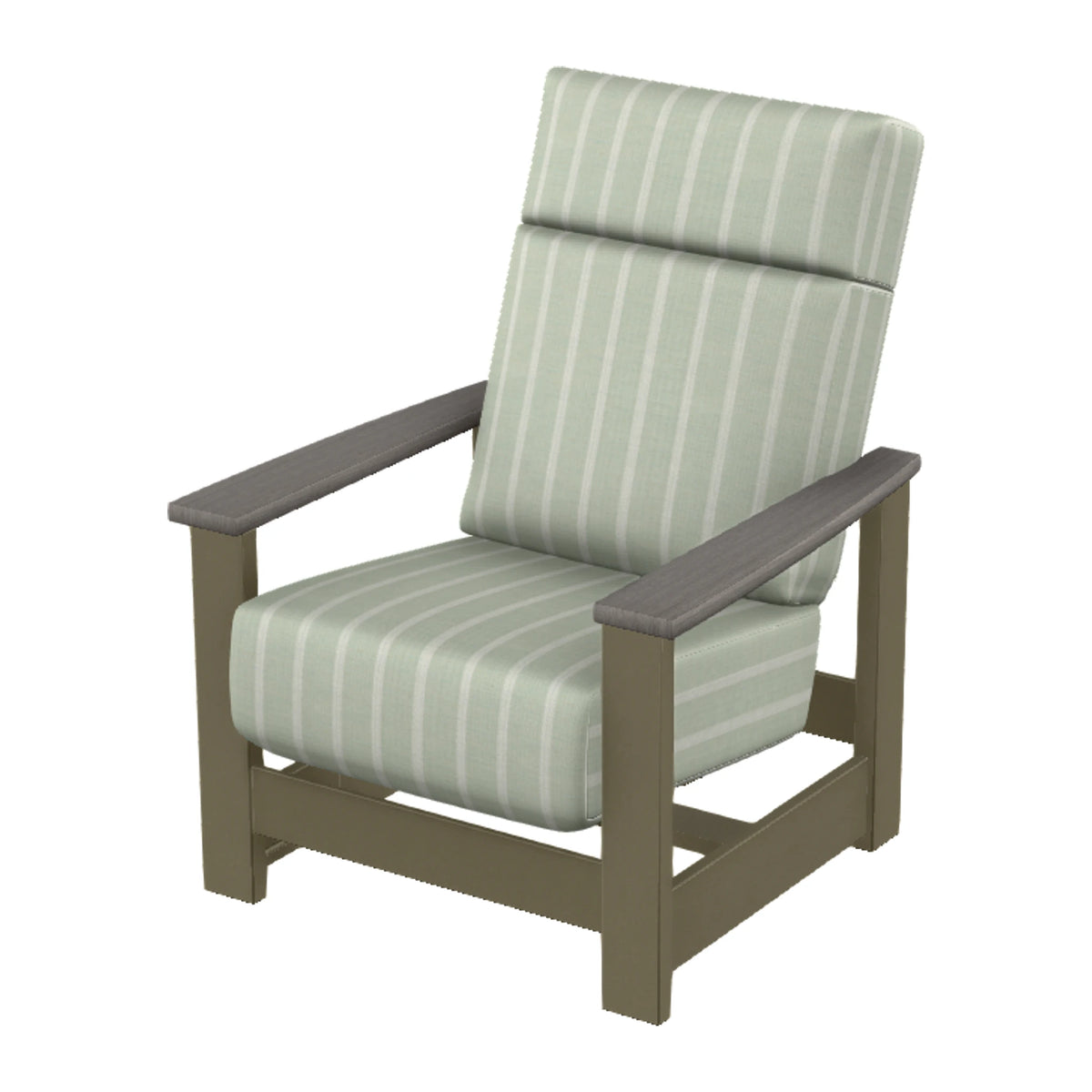 Leeward Cushion Supreme Armchair w/ Hidden Motion — Beachwood MGP / Boardwalk Accents